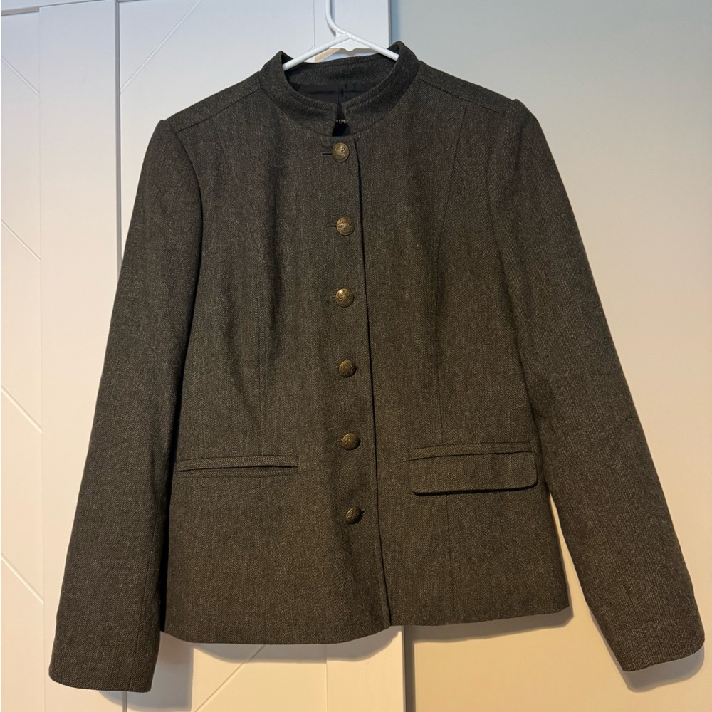 Banana Republic Women's Twill Button Wool Blend Blazer Size 10 - Picture 5 of 7